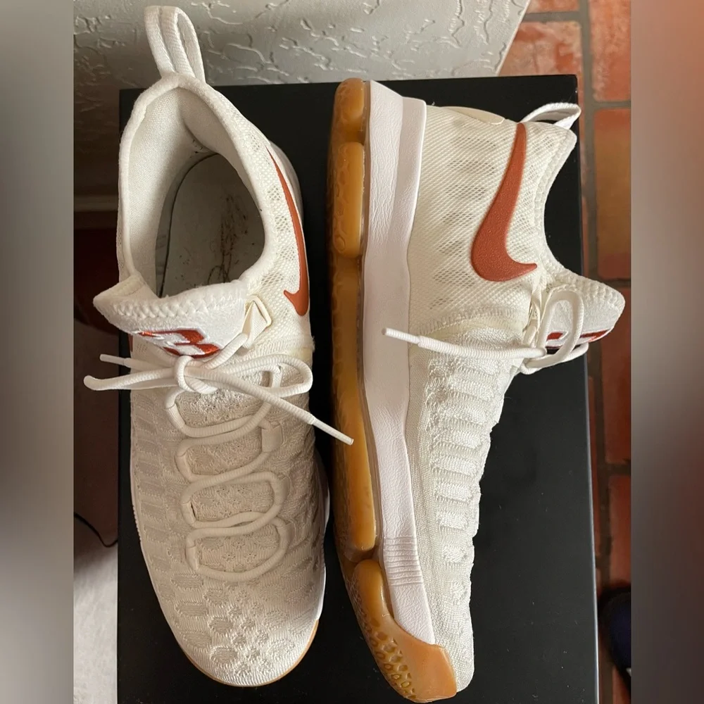 Nike Zoom KD 9 Men’s Size 12 Texas Longhorn Edition Basketball Sneakers - Picture 7 of 16